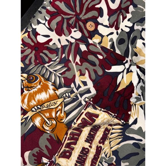 Tommy Bahama Rayon Hawaiian Birds Button Up Shirt Size Large #13 - Picture 7 of 7